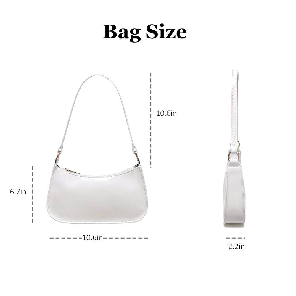 9105 Shoulder Bag , Small Under the Arm Purse Patent Leather Purses, Mini - Picture 3 of 7